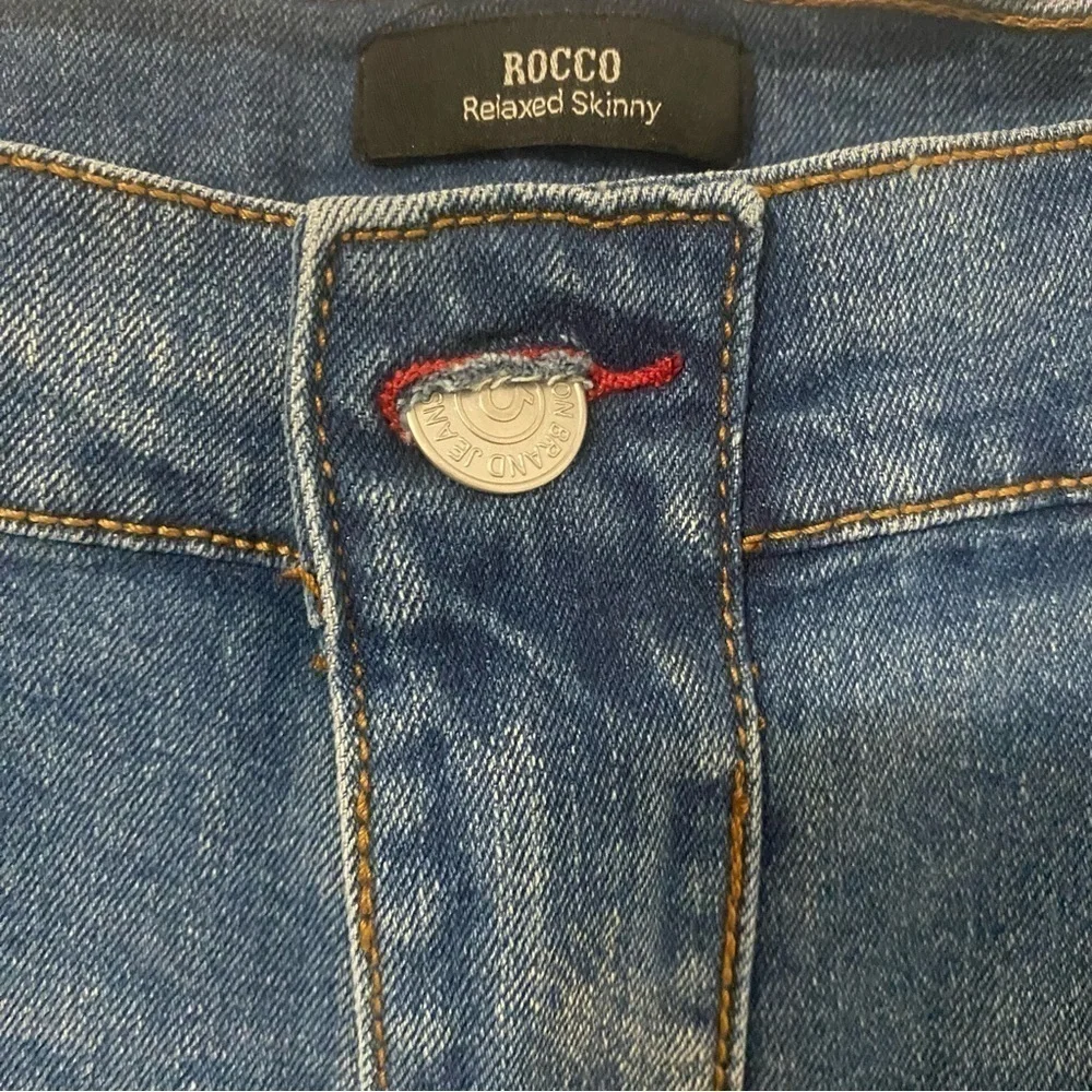 True Religion Rocco Moto Relaxed Skinny Jeans Med Sunkiss Wash W36 x L32 NWT